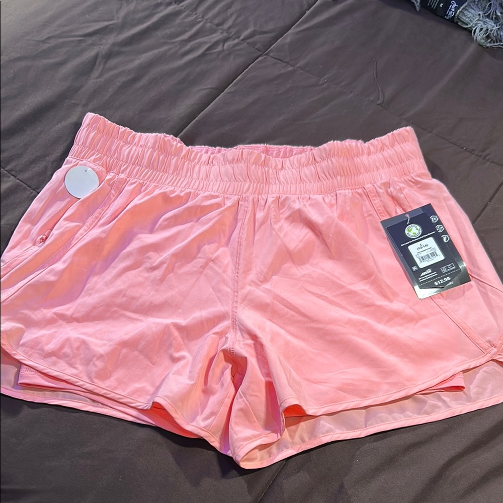 Avia Pink Athletic Shorts with Elastic Waistband